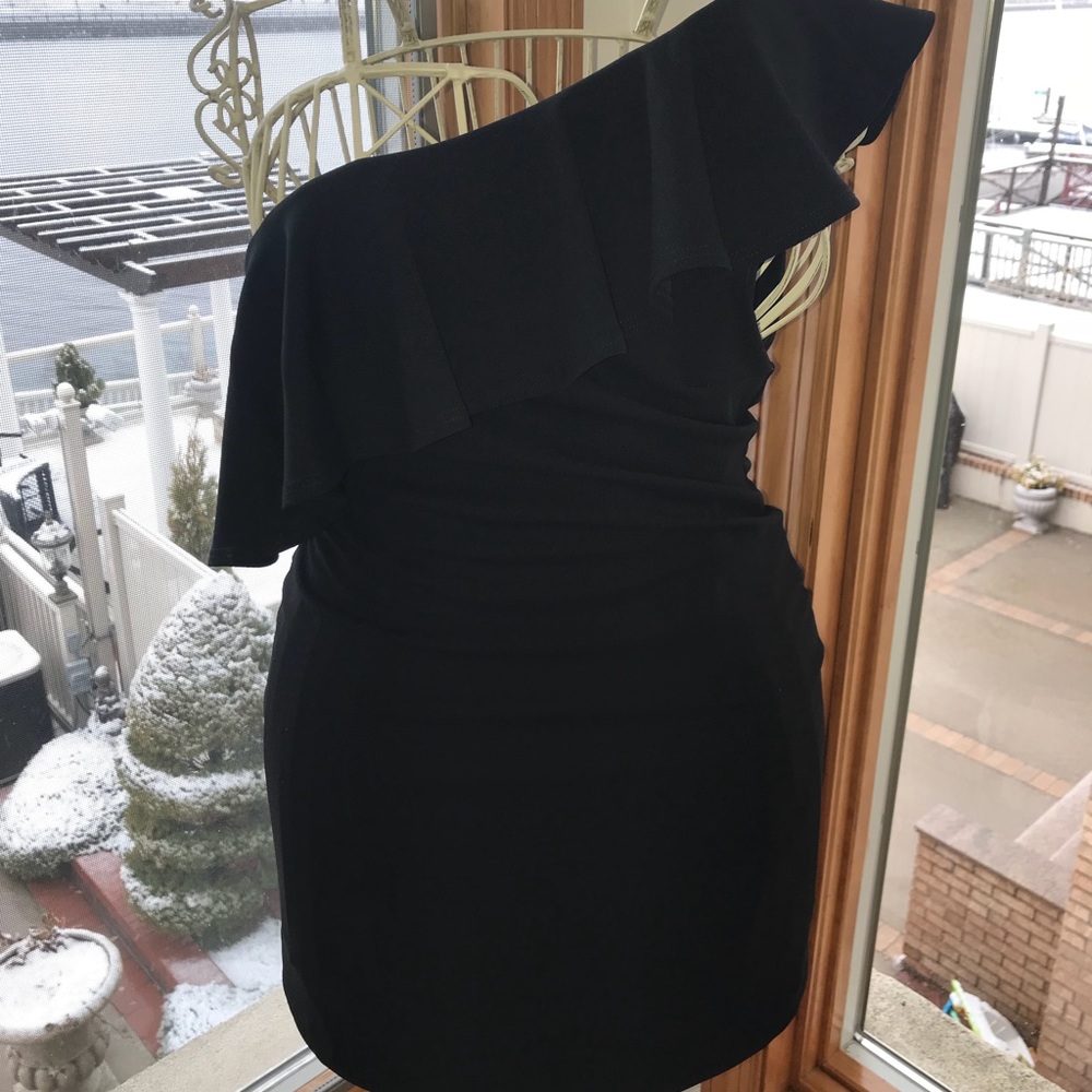 Lulus Black One Shoulder Bodycon Dress